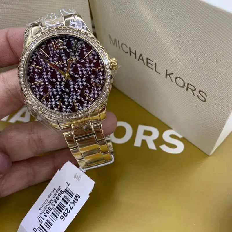 Michael Kors Layton Gold-Tone Quartz Ladies Watch- MK7296